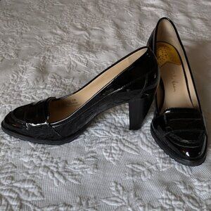Cole Haan Nike Air Pump Heels Black Patent Leather